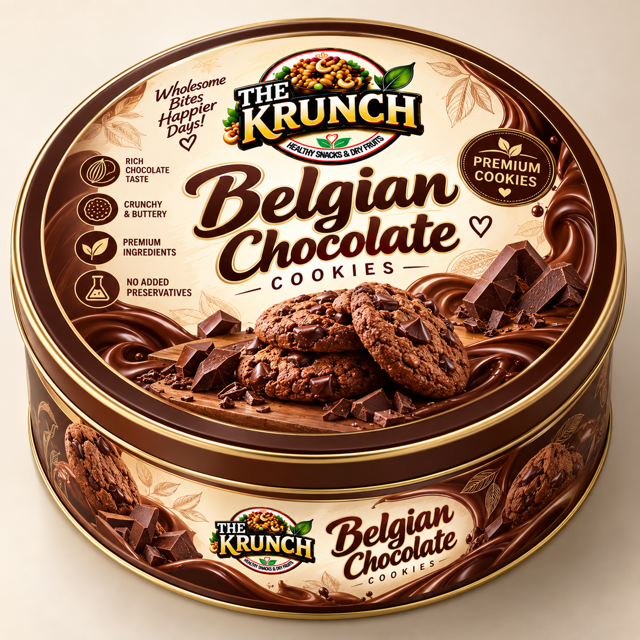 Cookie Tin - Belgian Chocolate