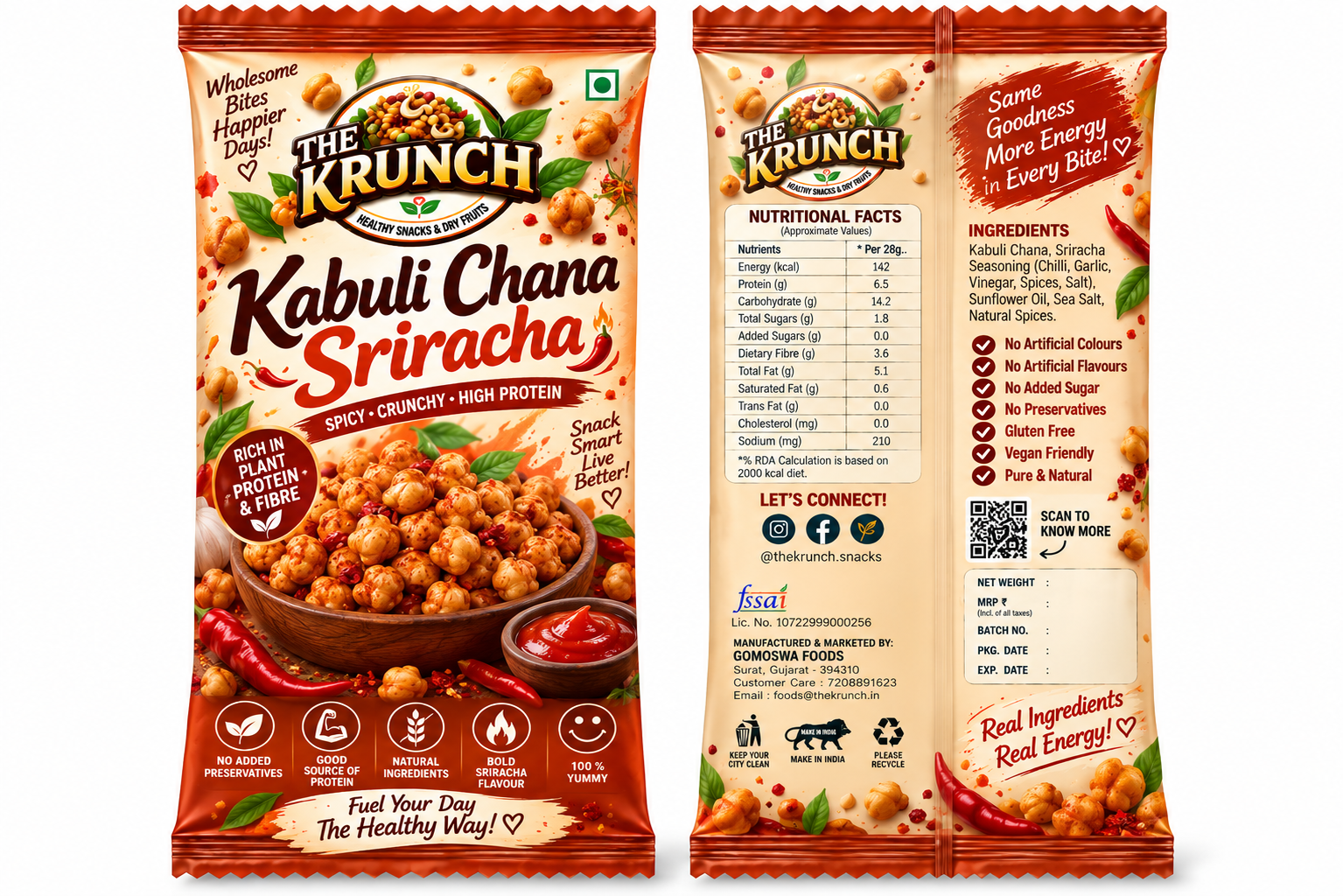 Kabuli Chana Sriracha
